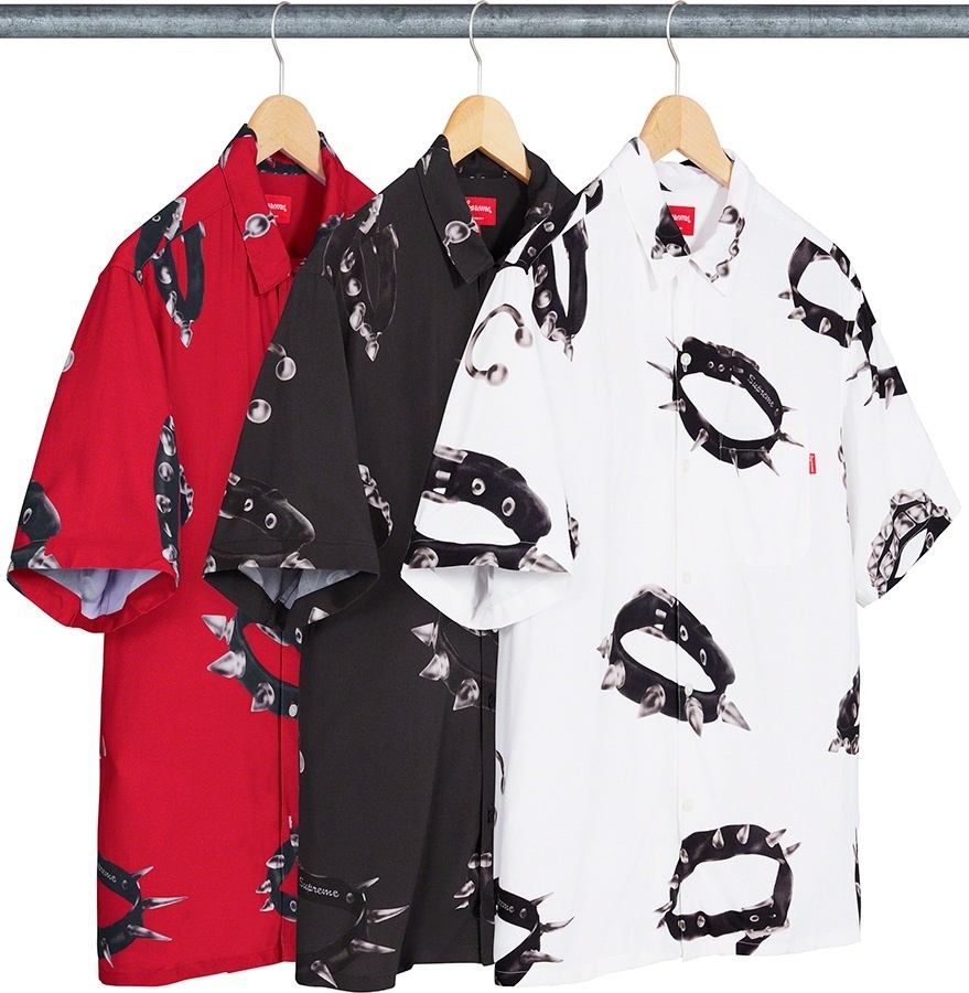 Studded Collars Rayon S/S Shirt